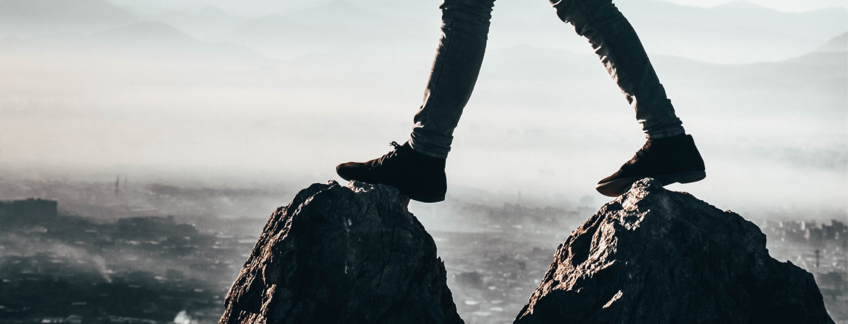 balancing on rocks