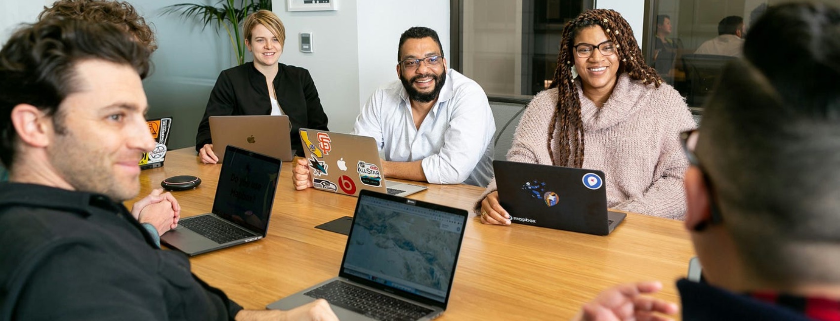 diverse team smiling